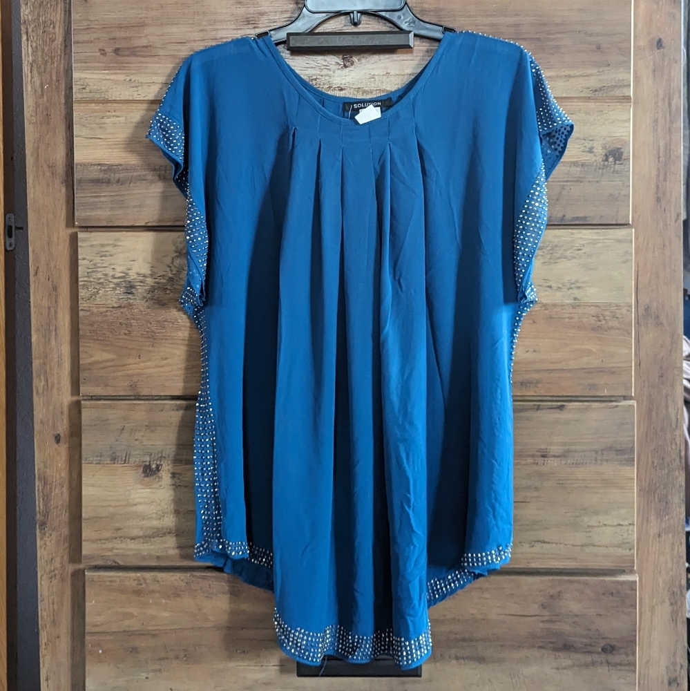 Teal Dressy Top